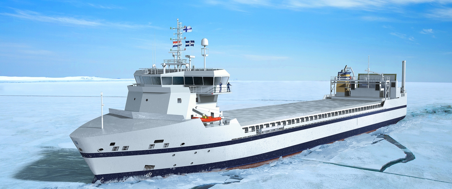 Bore RoLo on LNG in ice - sideview - artist impression