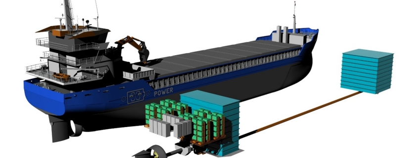 Lay out of propulsion and electrical system, battery stacks and fluid tanks_copyright Conoship International