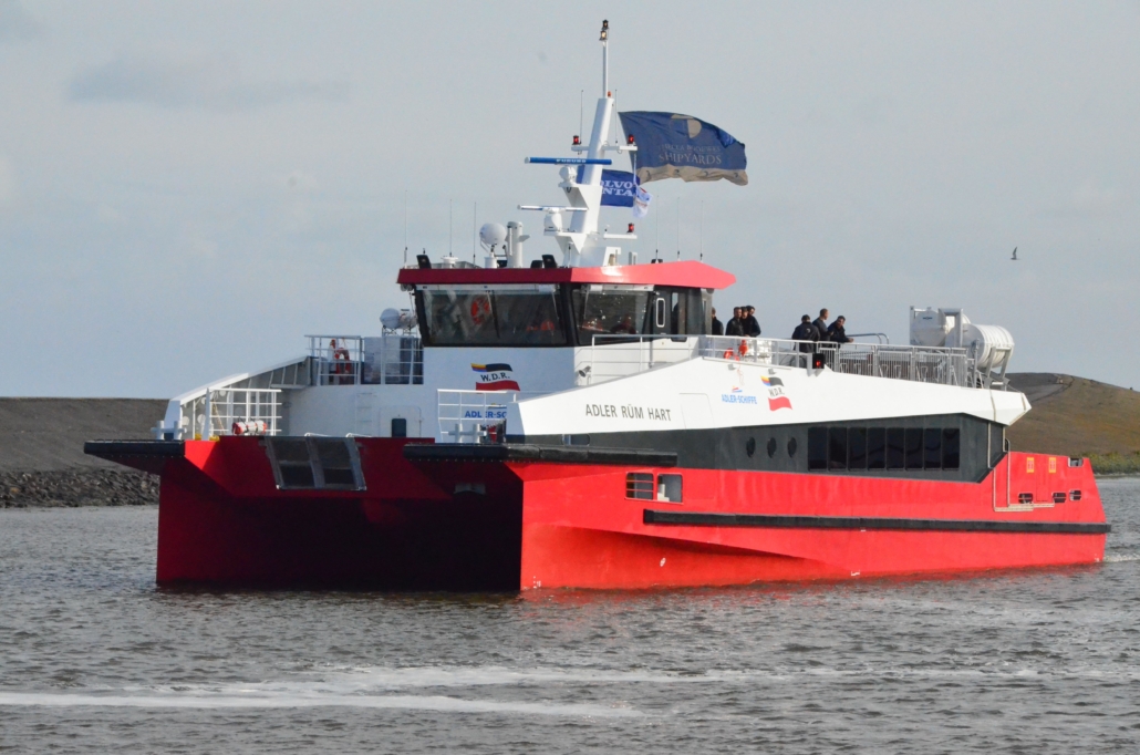 The Wadden Ferry Adler Rum Hart is a passenger ferry made with lightweight aluminium. A case study was performed to assess the possibility of the use of biomethanol as fuel
