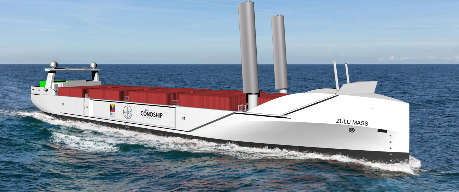 Zulu Mass zero emission vessel Zulu Mass artist impression Conoship International