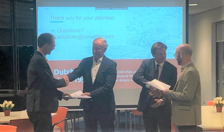 Report feasibility study Shared Facility micro panel line handed over to deputy of the Province of Groningen_Conoship International