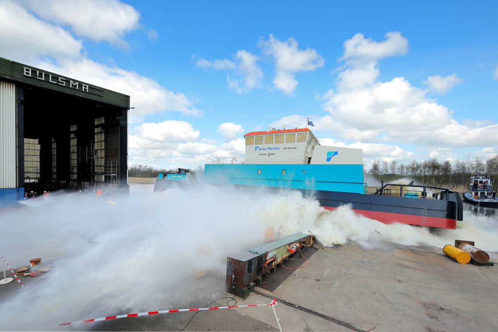 Launch of coastal crown multicat vessel