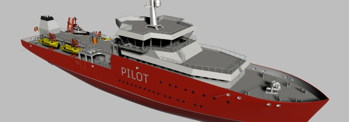 Pilot station vessel for DAB Vloot Front wide view