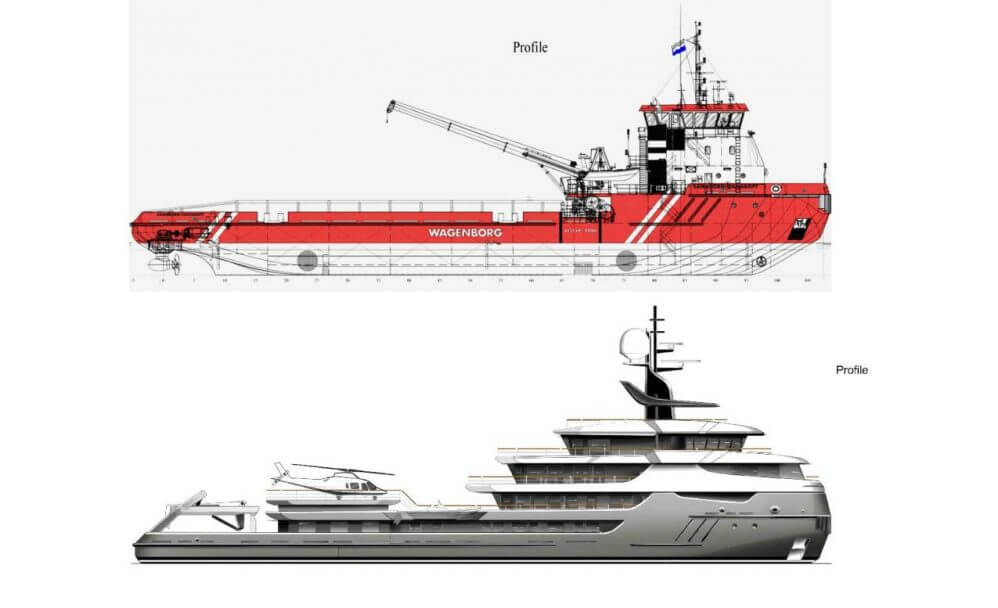 Refit Icebreaker to Superyacht ship design