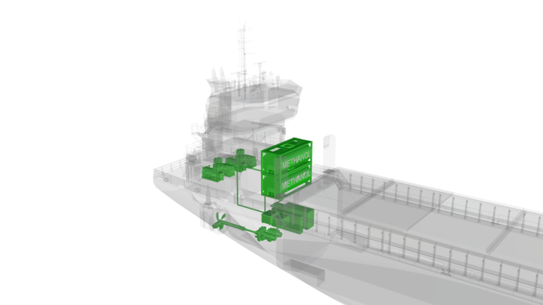CIP3800 with methanol tanks on deck