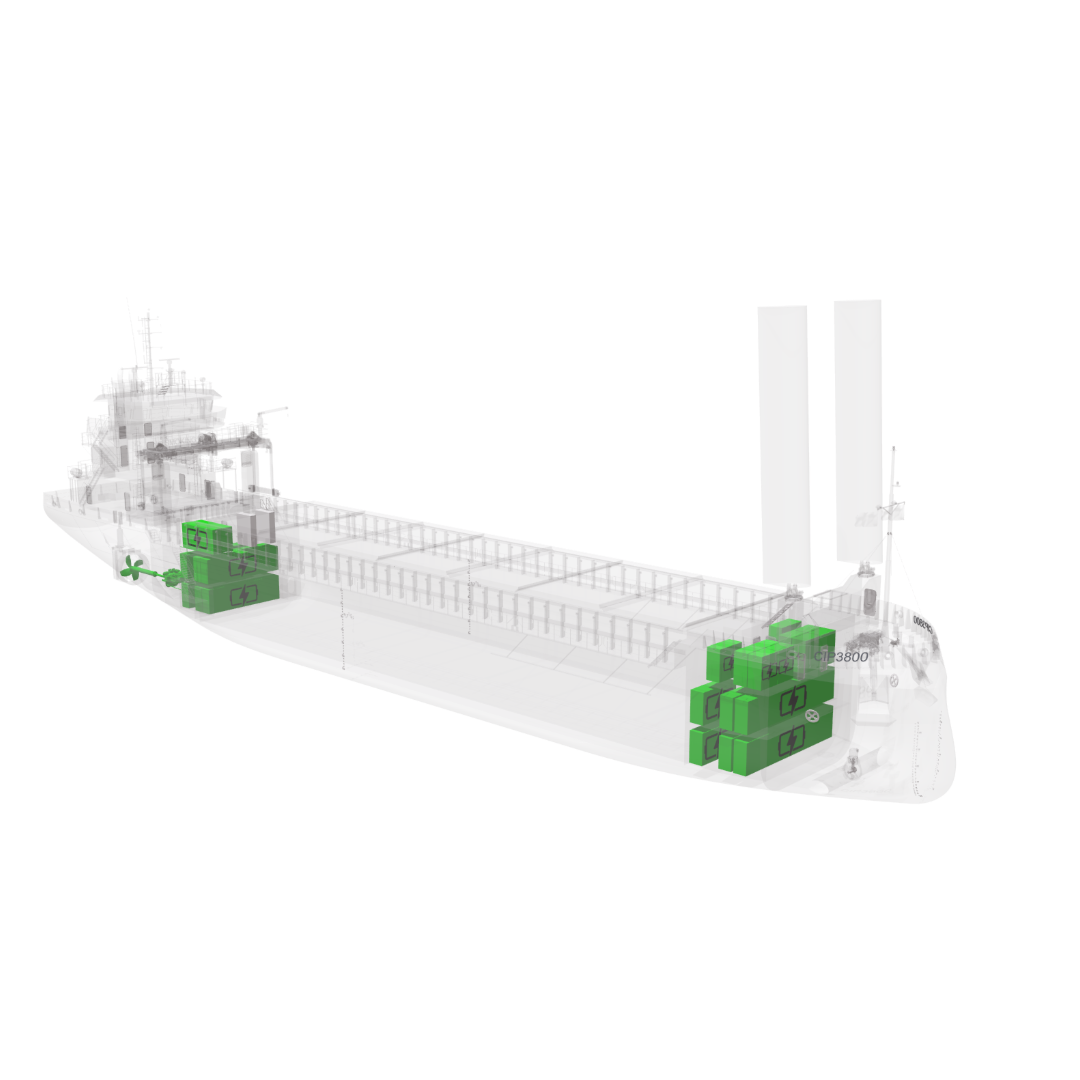 CIP 3,200 dwt electric general cargo vessel